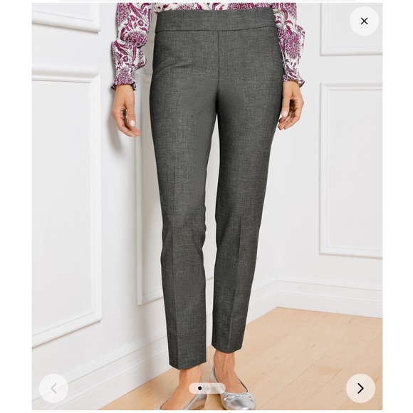 Talbots Pants - NWT Talbots Chatham Ankle Pants Women 14 Grey Sharkskin Stretch Office Career